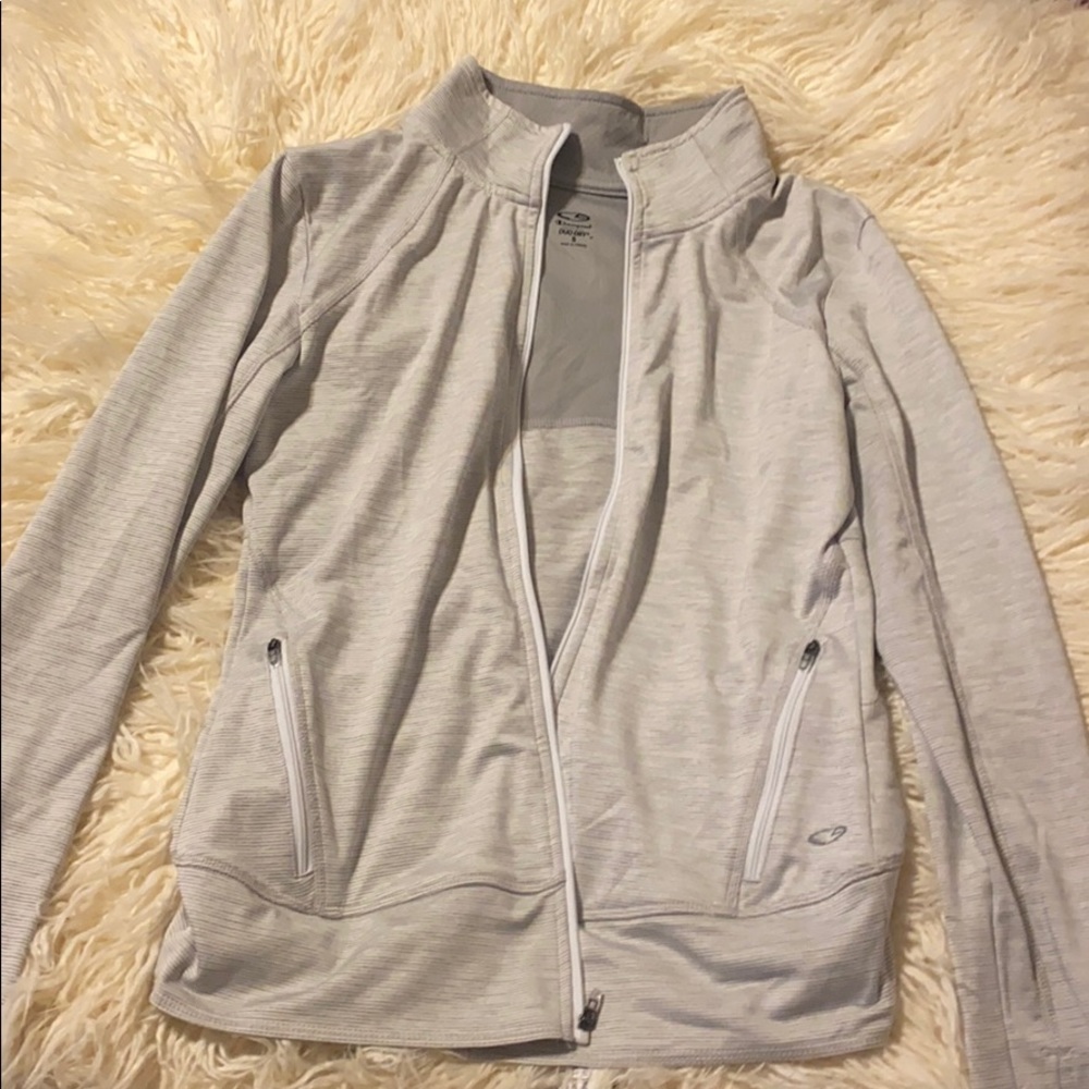 champion gray athletic zip up